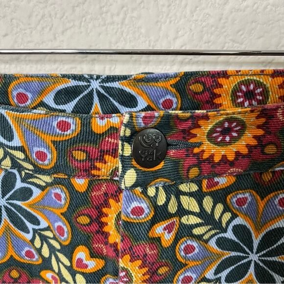 Lucy & Yak Dana Trousers Kaleidoscopic Floral Iris Print Retro Womens Size 28 - Picture 5 of 10